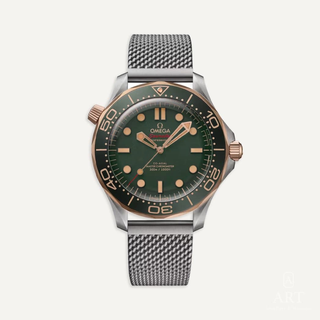 Omega Seamaster Diver 300M watch, green dial, reference 210.90.42.20.10.001