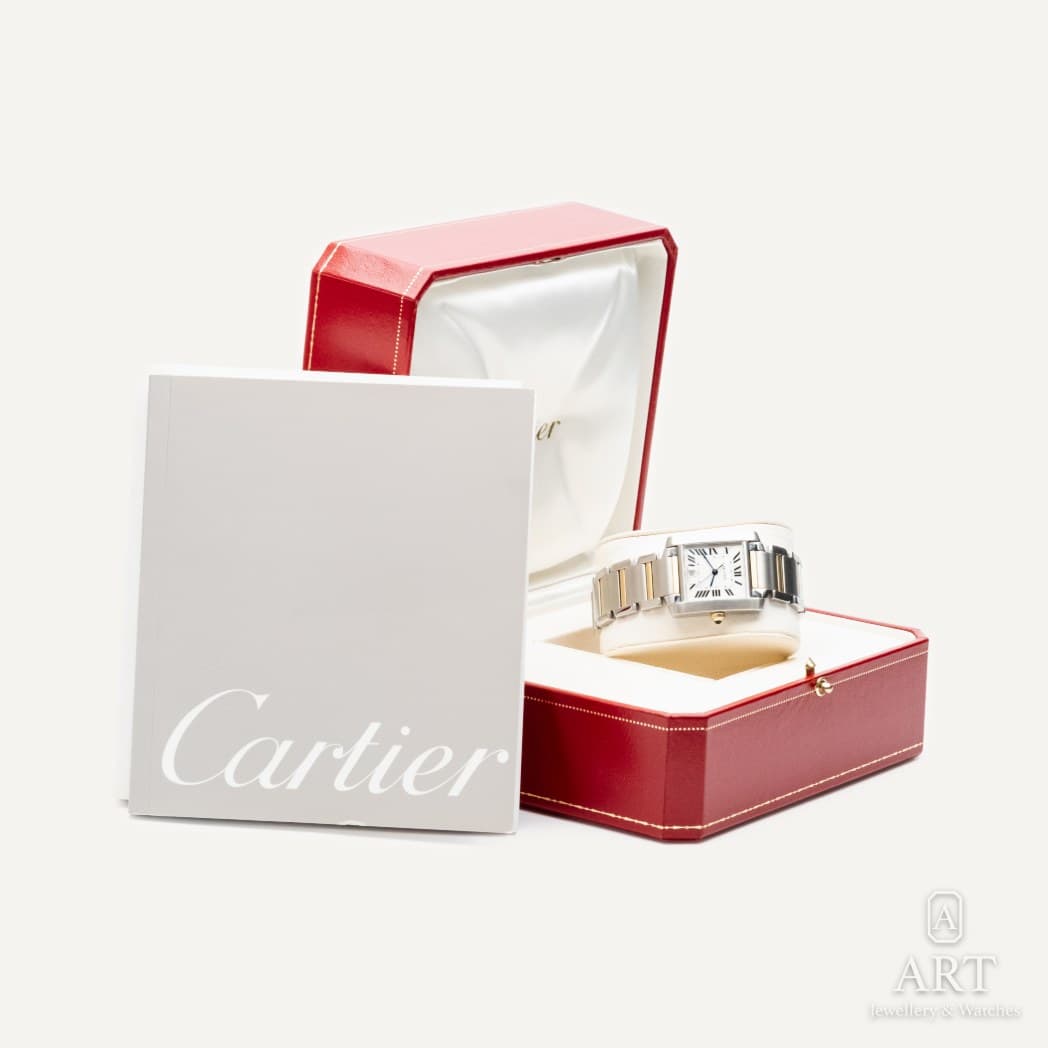 Cartier Tank Française Large saati, beyaz kadran, referans 2302 (5)