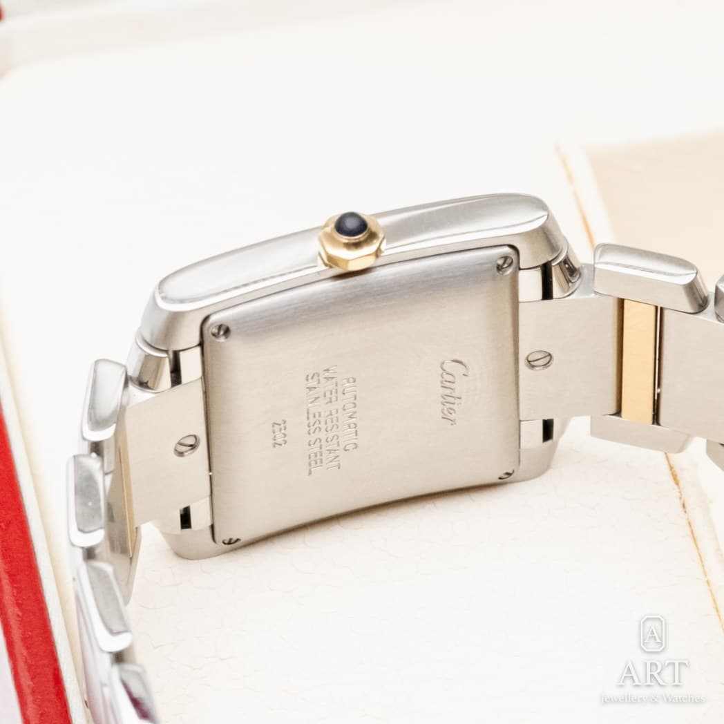 Cartier Tank Française Large saati, beyaz kadran, referans 2302 (8)