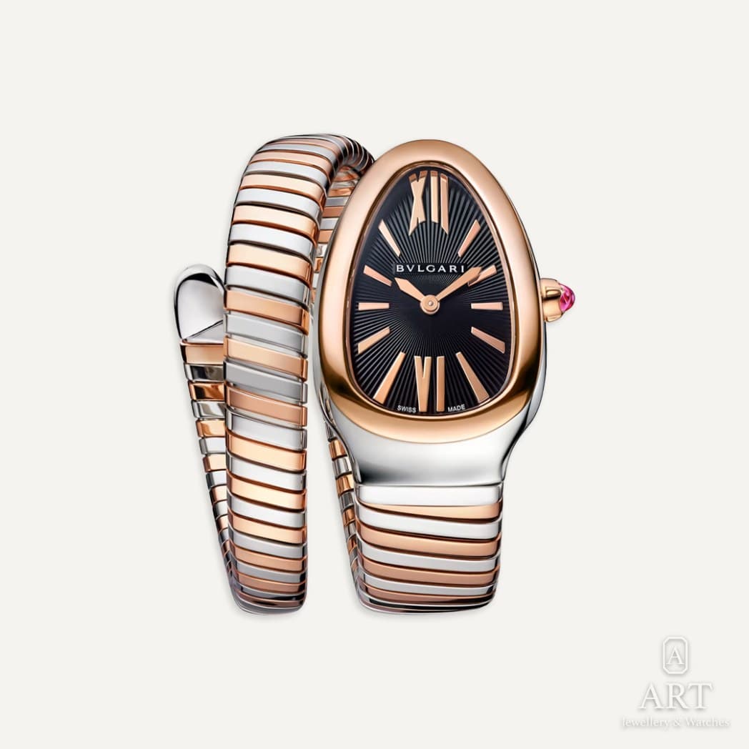 Bulgari Serpenti Tubogas watch, black dial, reference 102123
