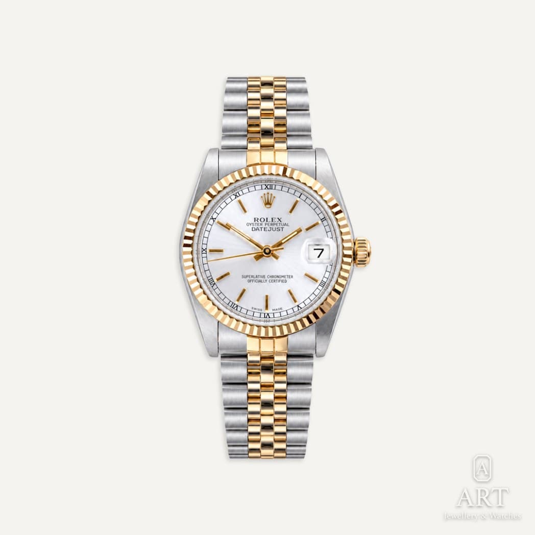 Rolex Datejust watch, silver dial, reference 68273