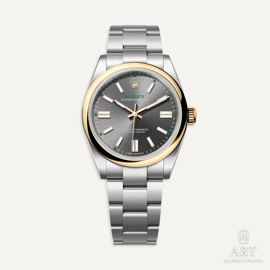 Rolex Oyster Perpetual watch, slate grey dial, reference 134303