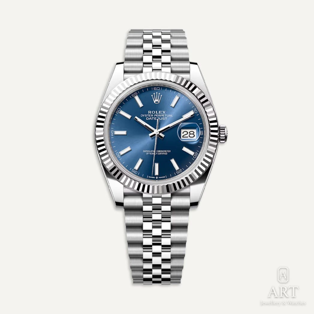 Rolex Datejust watch, blue dial, reference 126334