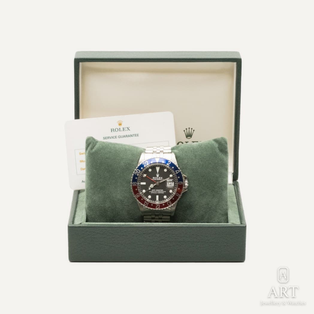 Rolex GMT-Master "Pepsi" Vintage saati, siyah kadran, referans 1675 (2)