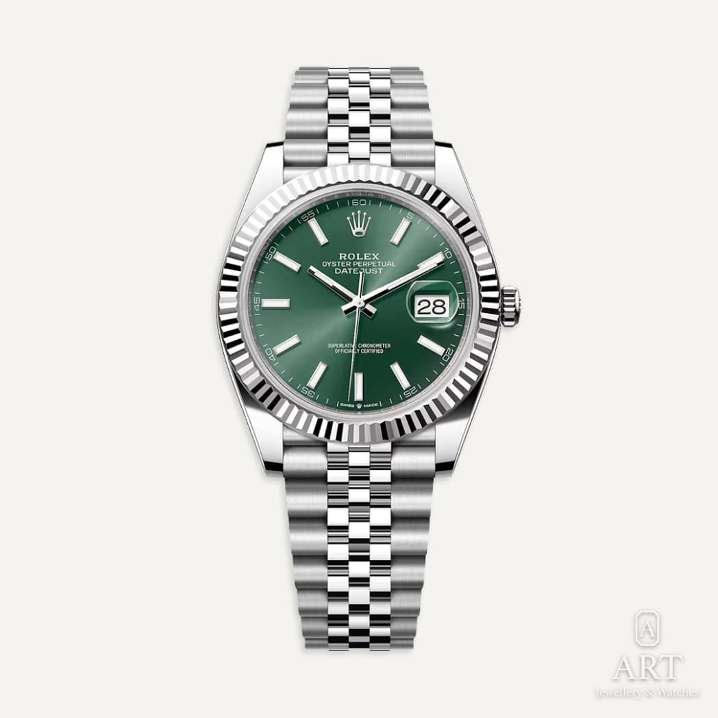 Rolex Datejust watch, mint green dial, reference 126334
