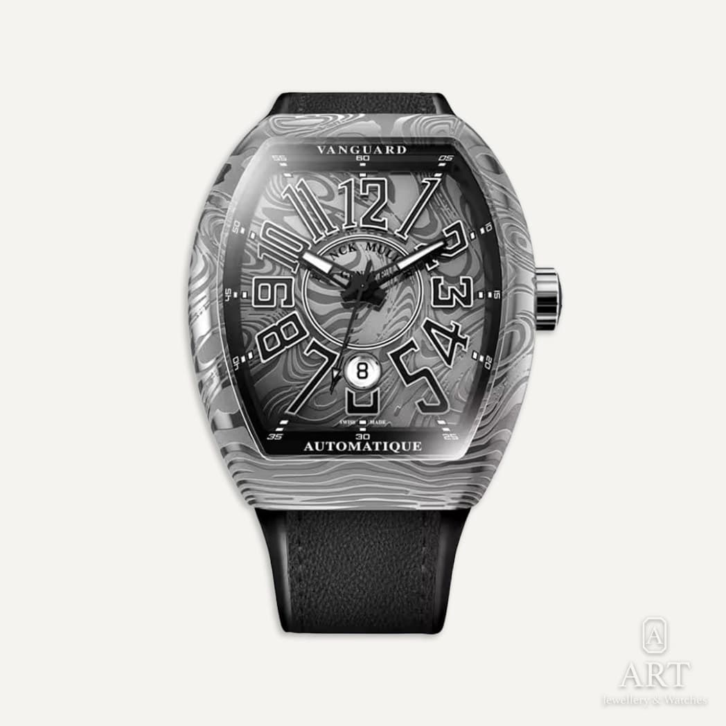 Franck Muller Vanguard Damascus Steel watch, gray dial, reference V 45 SC DT DAMAS BR (NR) AC