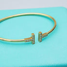 Pre-Owned Tiffany & Co. T Wire Diamond Bracelet Medium 60010754