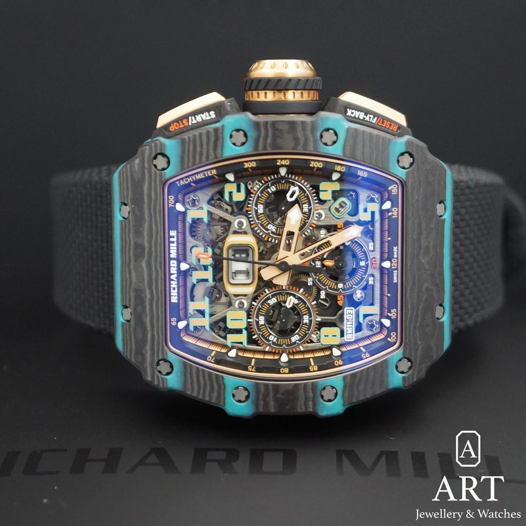 Pre-Owned Richard Mille Ultimate Edition Carbon Turquoise 44mm RM 11-03