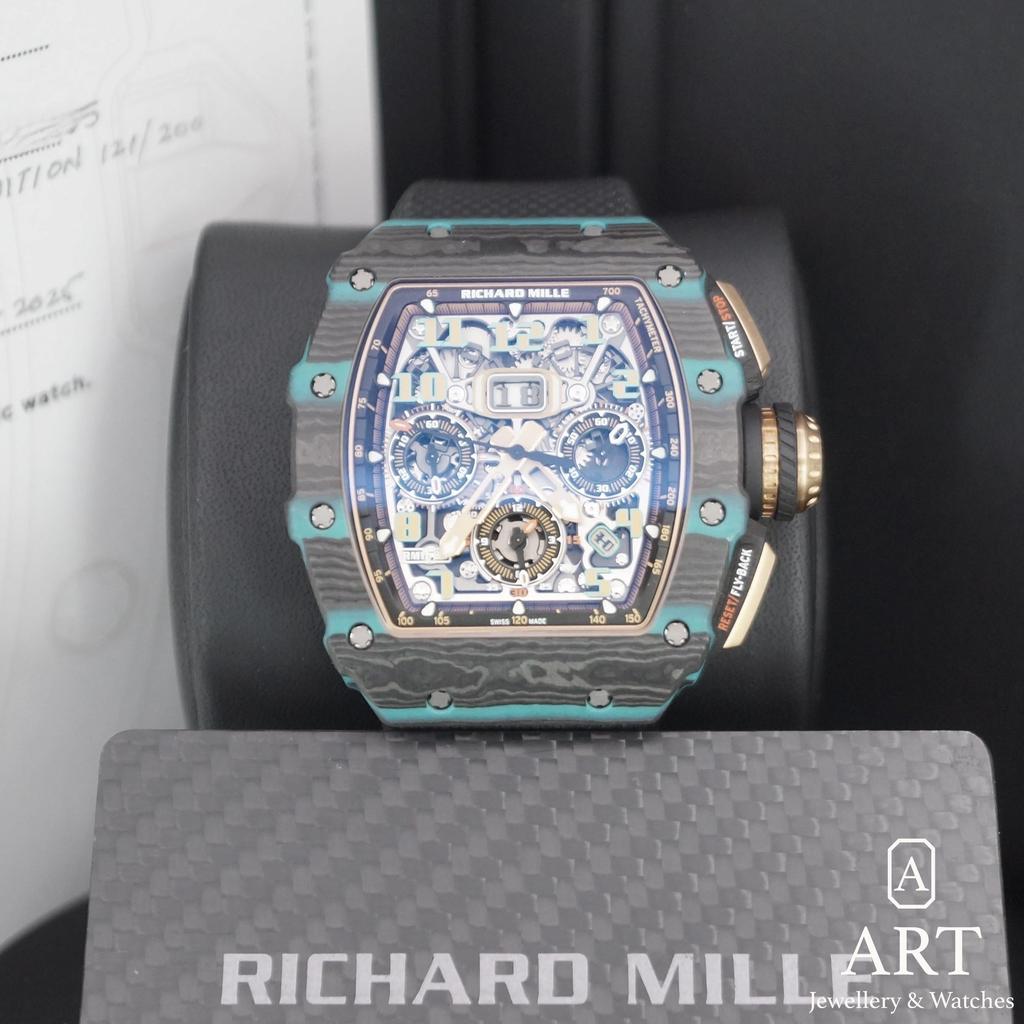 Pre-Owned Richard Mille Ultimate Edition Carbon Turquoise 44mm RM 11-03