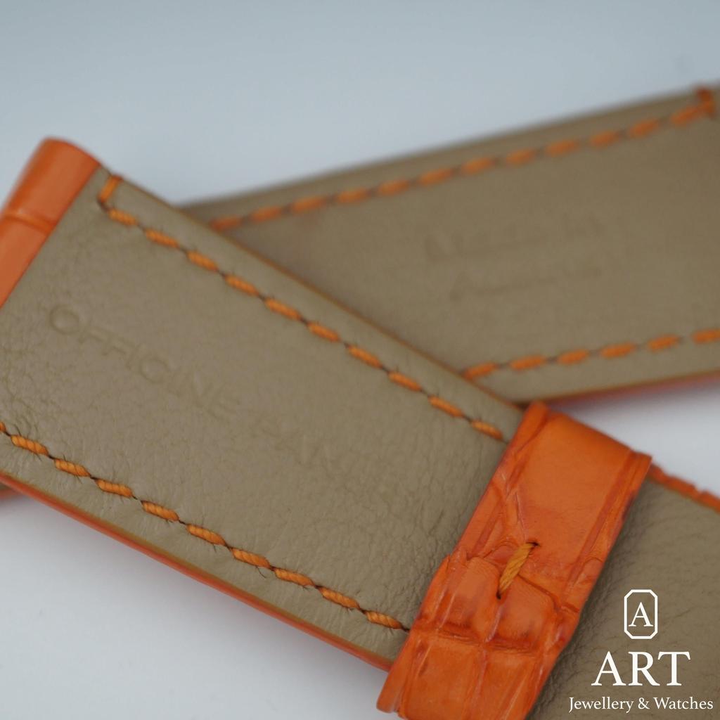 マ*オ様 【PANERAI 】44mmケース用/クロコダイル/ レザーベルト/ブ New Panerai Orange Crocodile Skin Strap – ART Jewellery & Watches