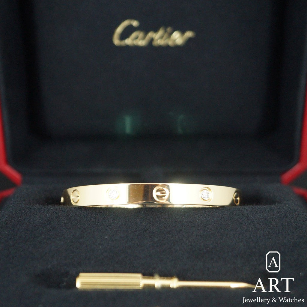 Pre-Owned Cartier Love Bracelet 4 Diamond B6070017-QPS517 