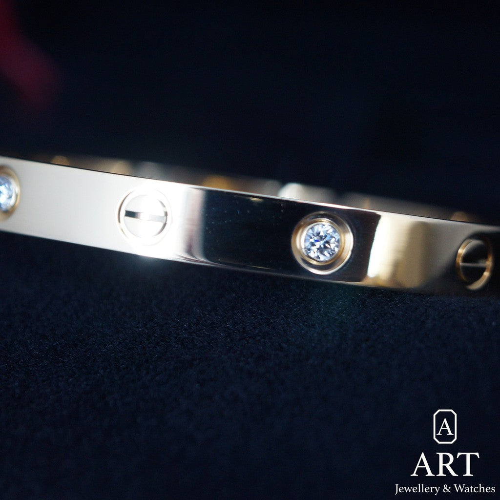 Pre-Owned Cartier Love Bracelet 4 Diamond B6070017-QPS517 