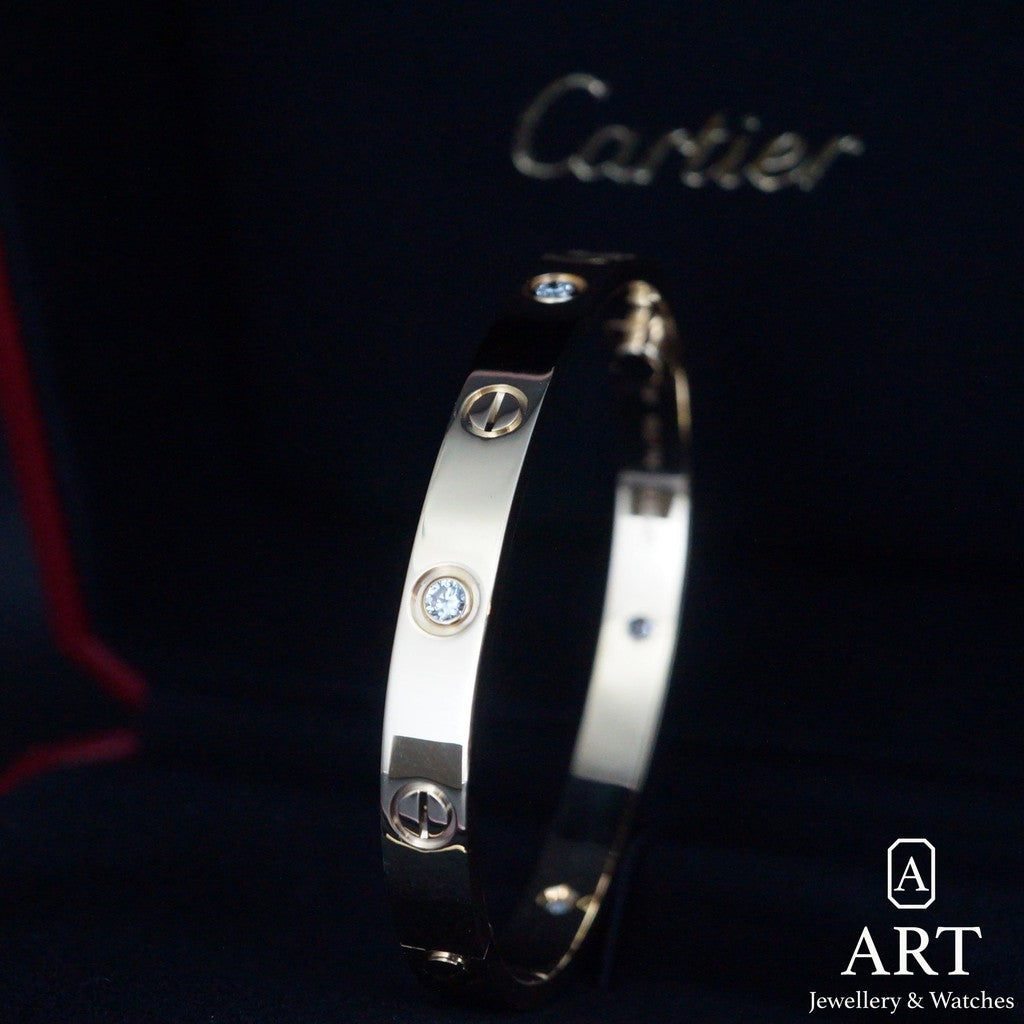 Pre-Owned Cartier Love Bracelet 4 Diamond B6070017-QPS517 