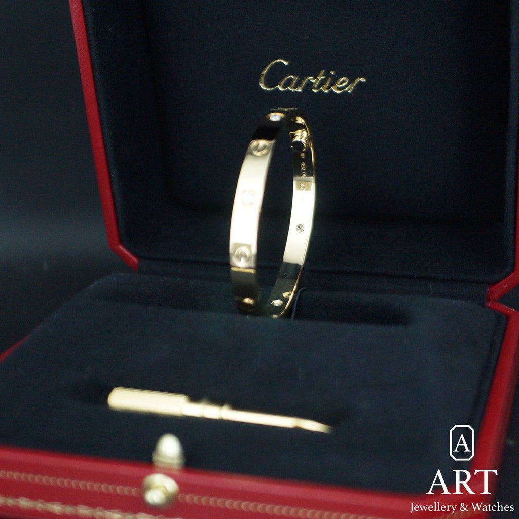 Pre-Owned Cartier Love Bracelet 4 Diamond B6070017-QPS517 