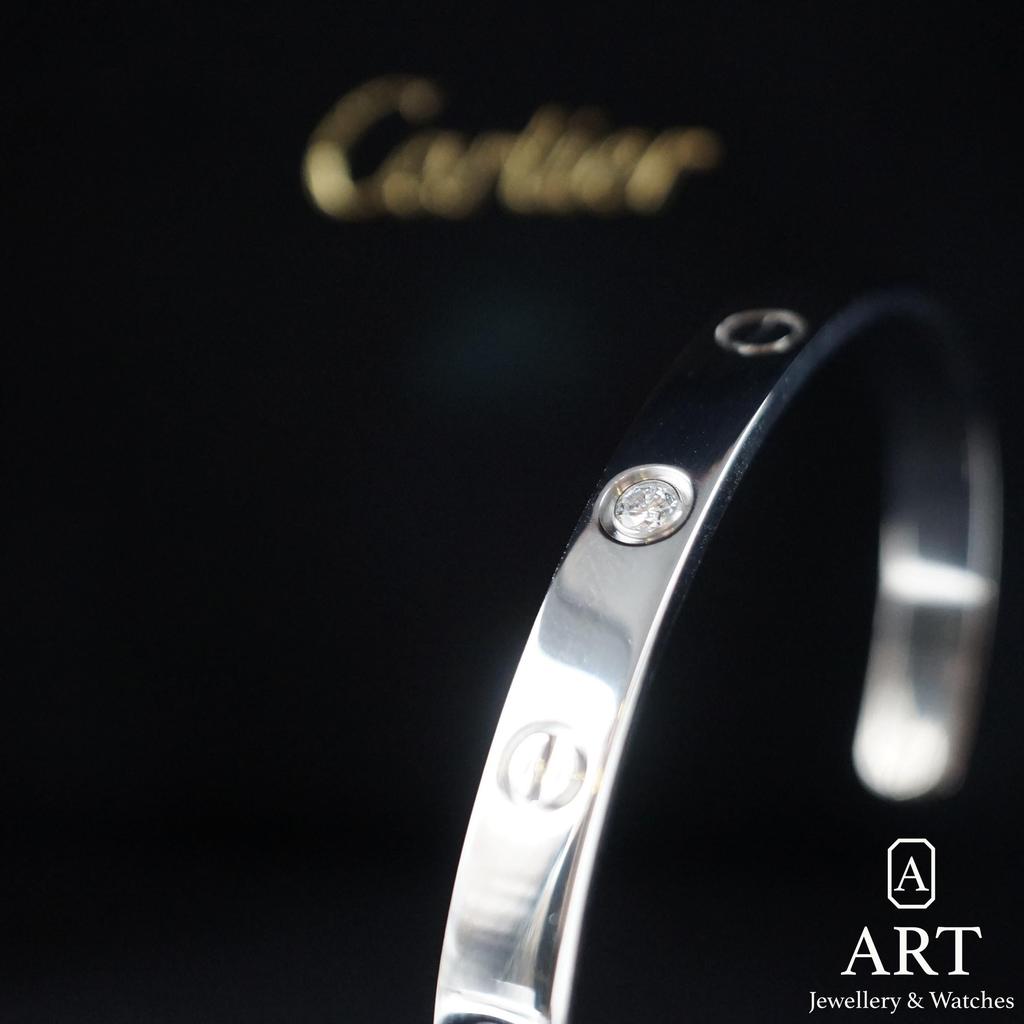 Pre-Owned Cartier Love Cuff Bracelet 17 Size B6029917
