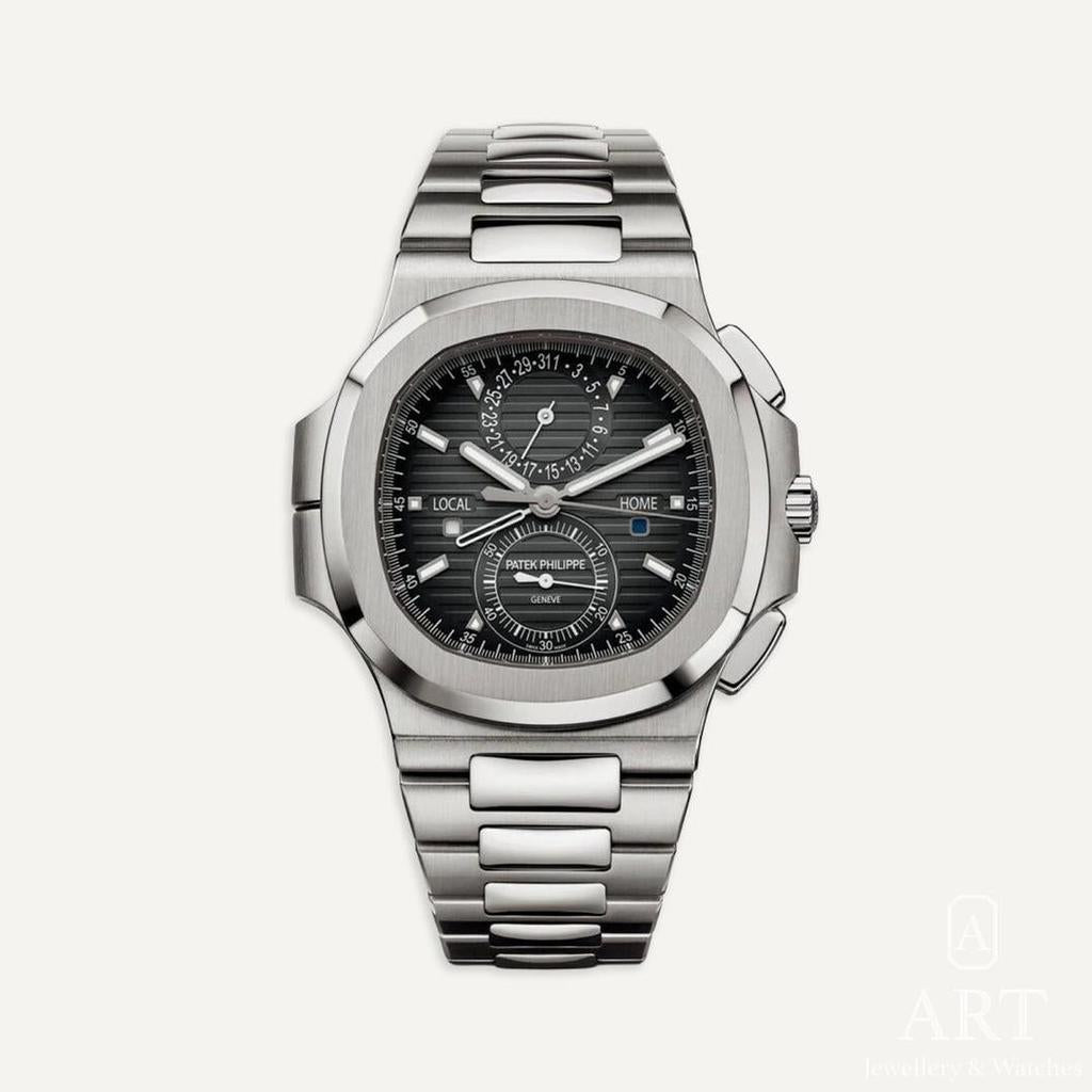 Pre-Owned Patek Philippe Nautilus Travel Time Chronograph 40.5mm 5990/1A-001
