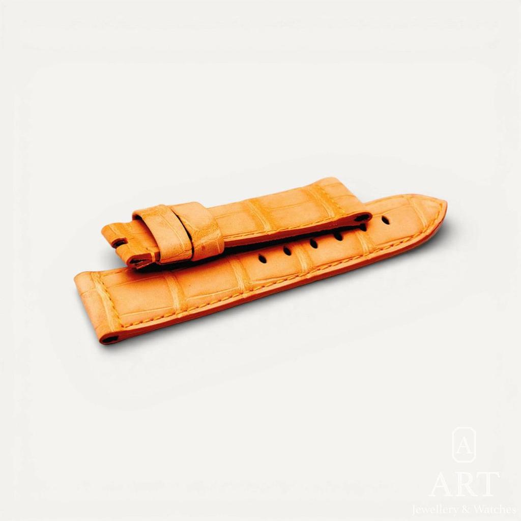 New Panerai Orange Crocodile Skin Strap – ART Jewellery & Watches