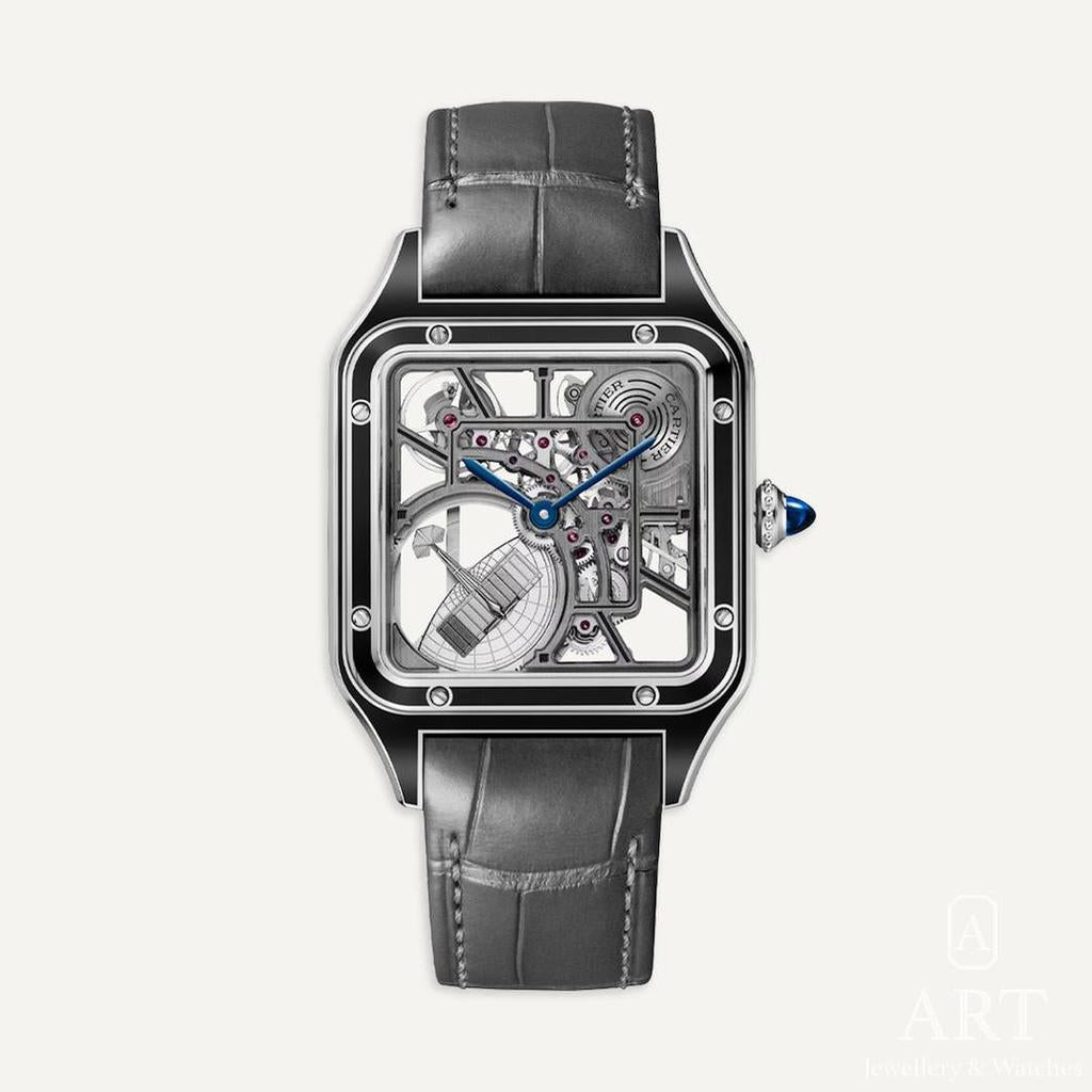 New Cartier Santos Dumont Skeleton Large WSHA0044