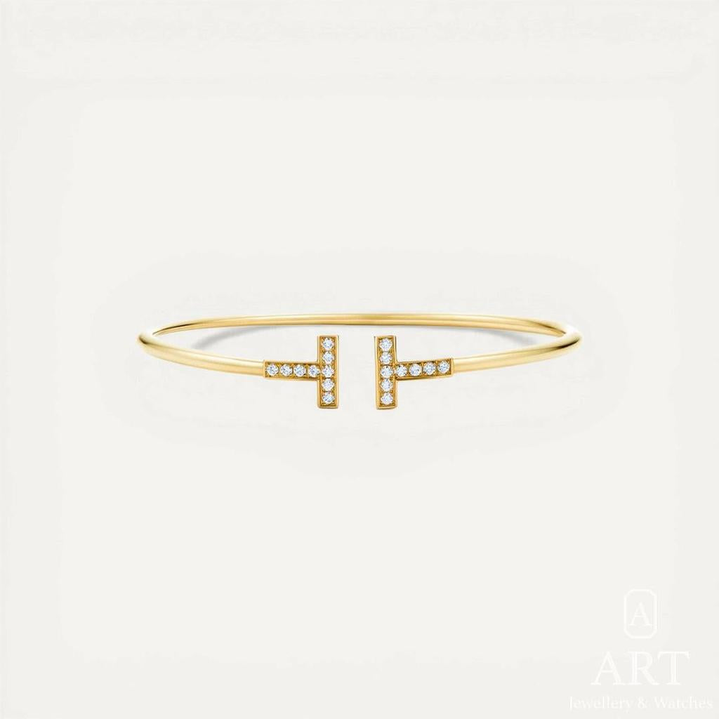 Pre-Owned Tiffany & Co. T Wire Diamond Bracelet Medium 60010754